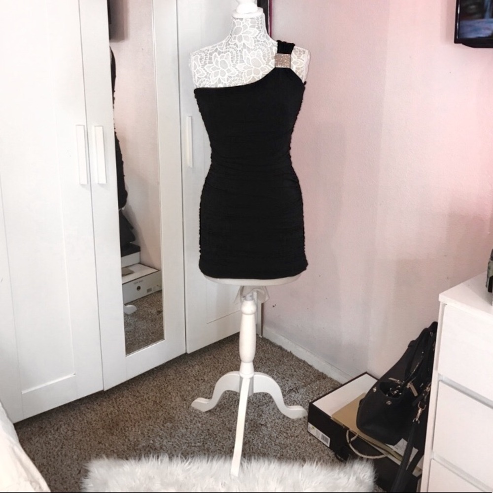 Black mini dress